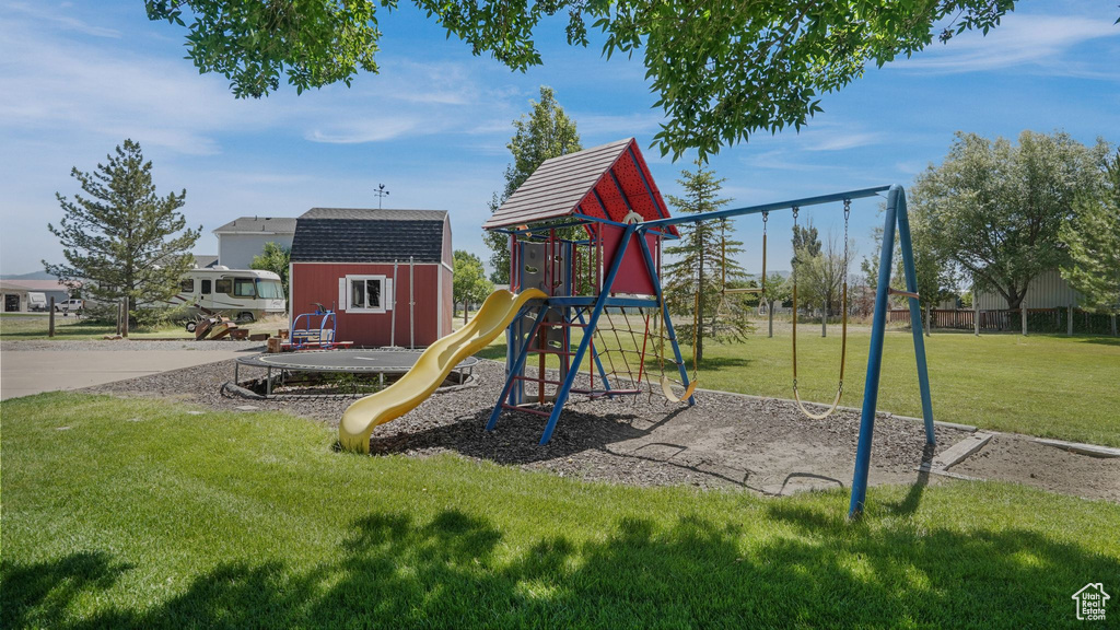 Community play area featuring a yard