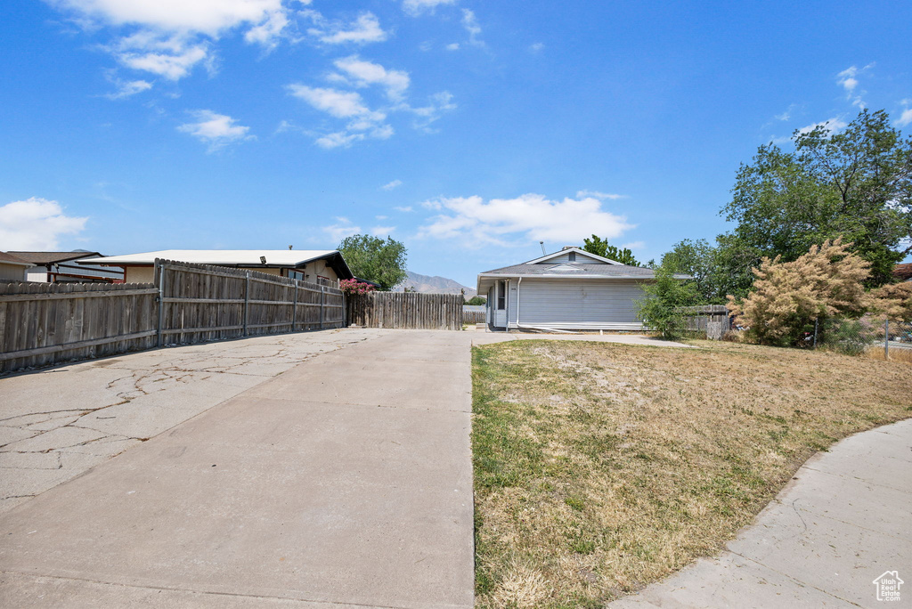View of concrete driveway