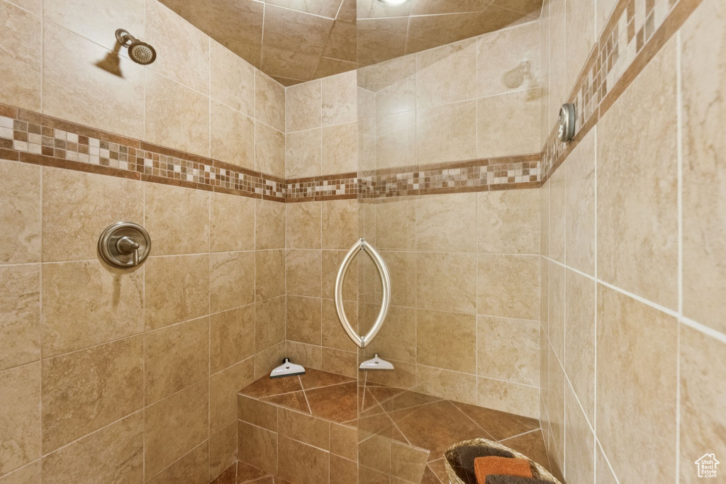 Full bathroom featuring a tile shower