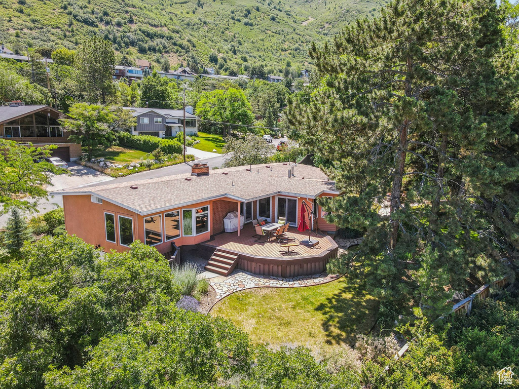 Aerial view of property and surrounding area