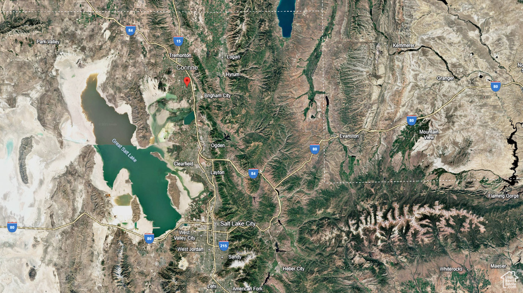 Aerial overview of property's location