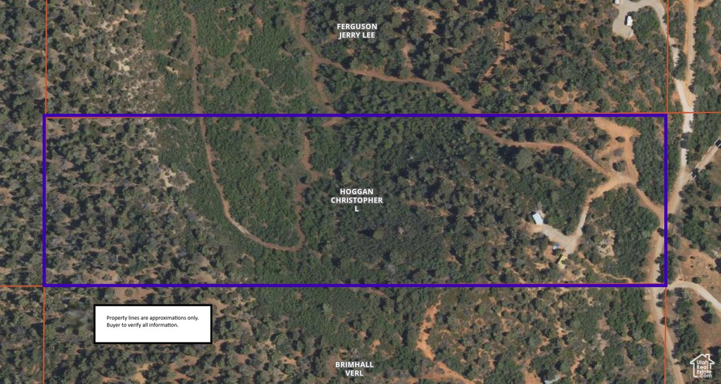 Map / location with property parcel outlined