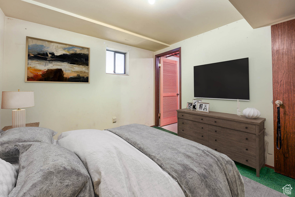 View of carpeted bedroom