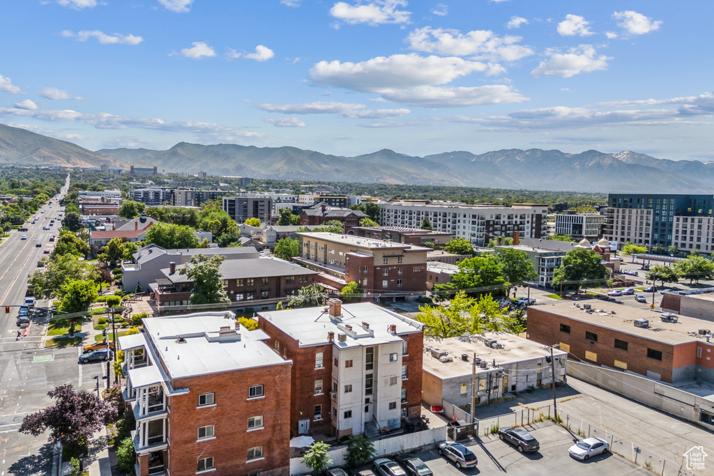 View of urban area featuring a mountainous background