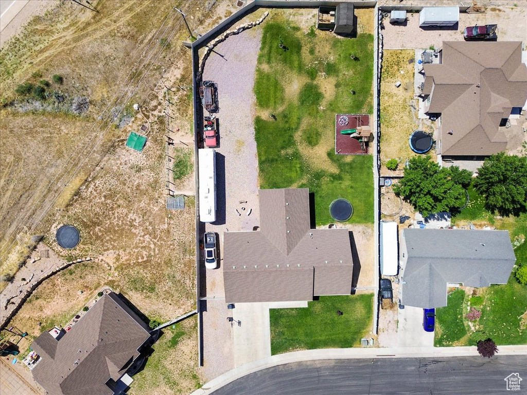 Aerial view of residential area