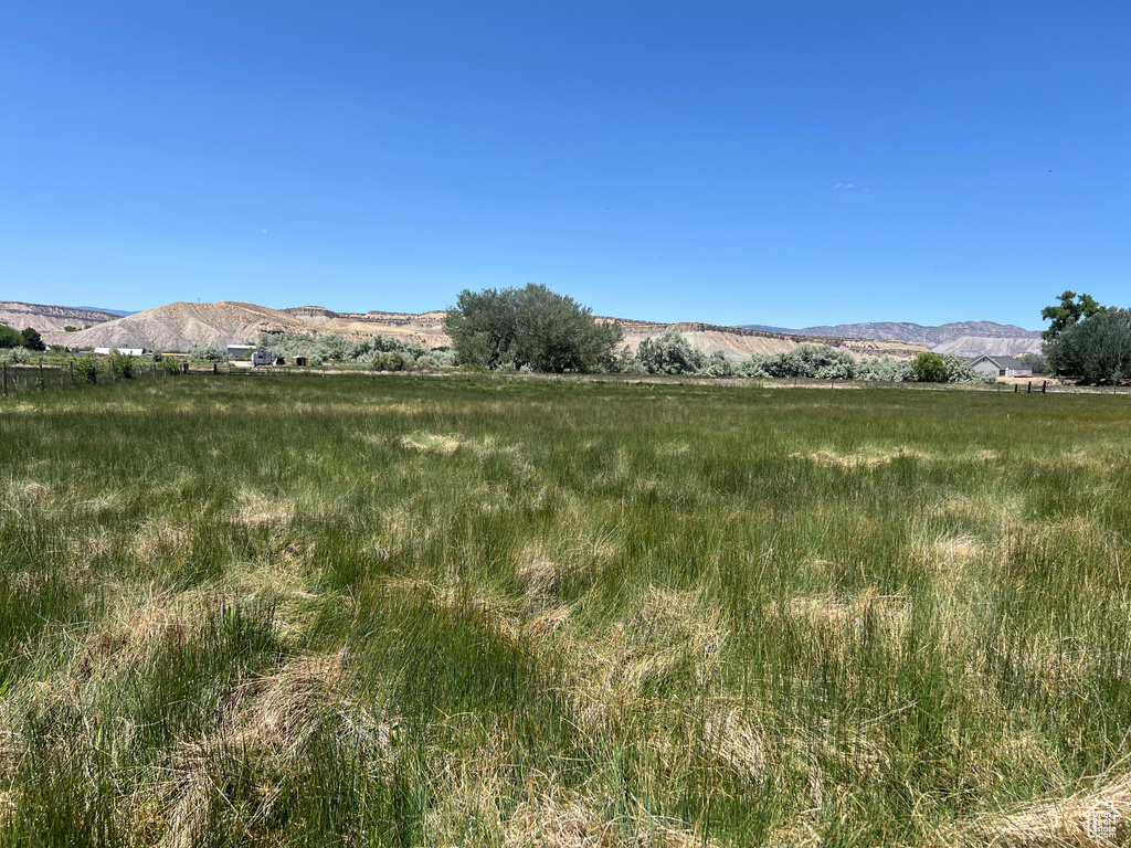 View of mountain background with rural landscape