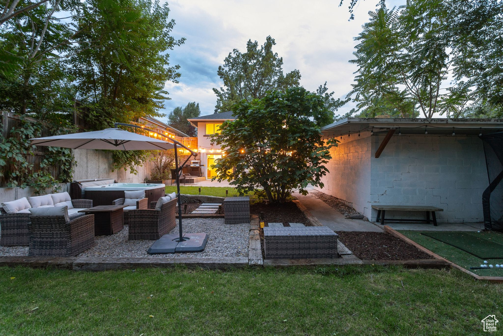 View of patio / terrace featuring an outdoor hangout area