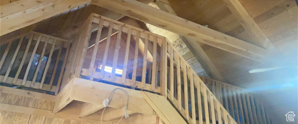 View of unfinished attic