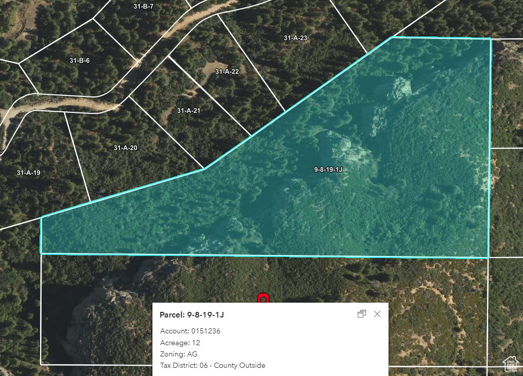 Map / location with property boundaries highlighted