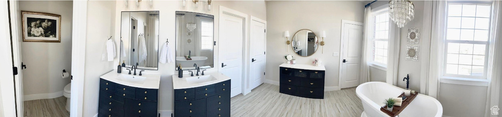 Full bathroom featuring vanity and plenty of natural light