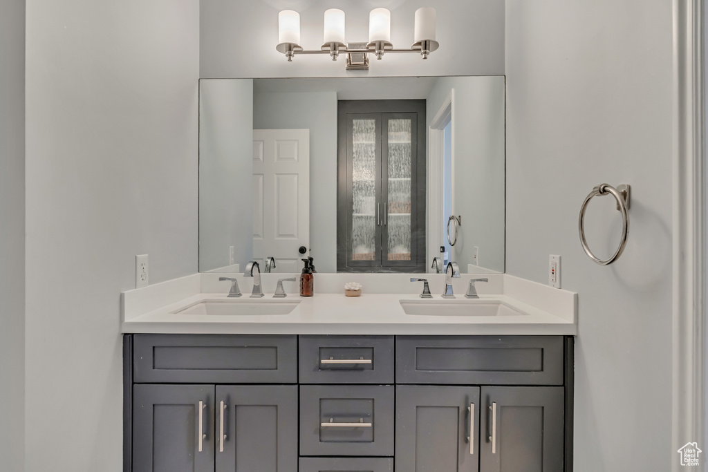 Bathroom with double vanity