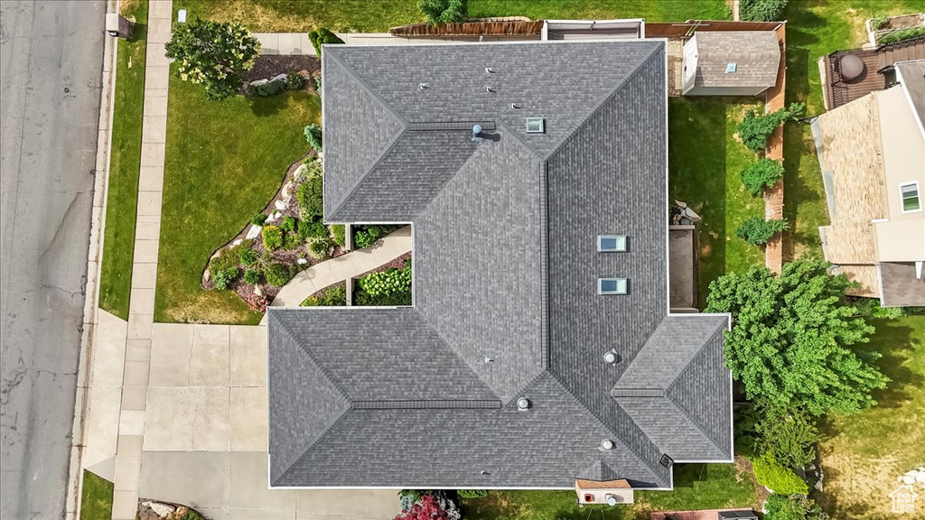 View from above of property