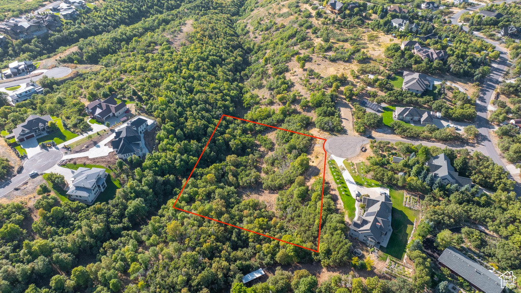 Birds eye view of property