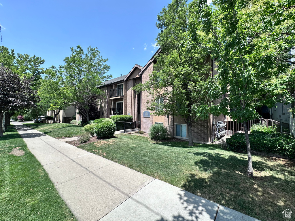 View of community with a lawn