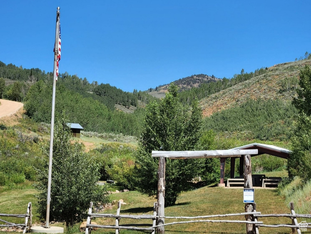 Mountain view featuring rural landscape