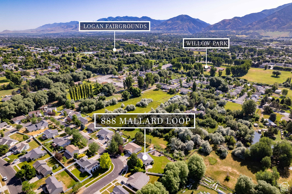 Drone / aerial view of mountains