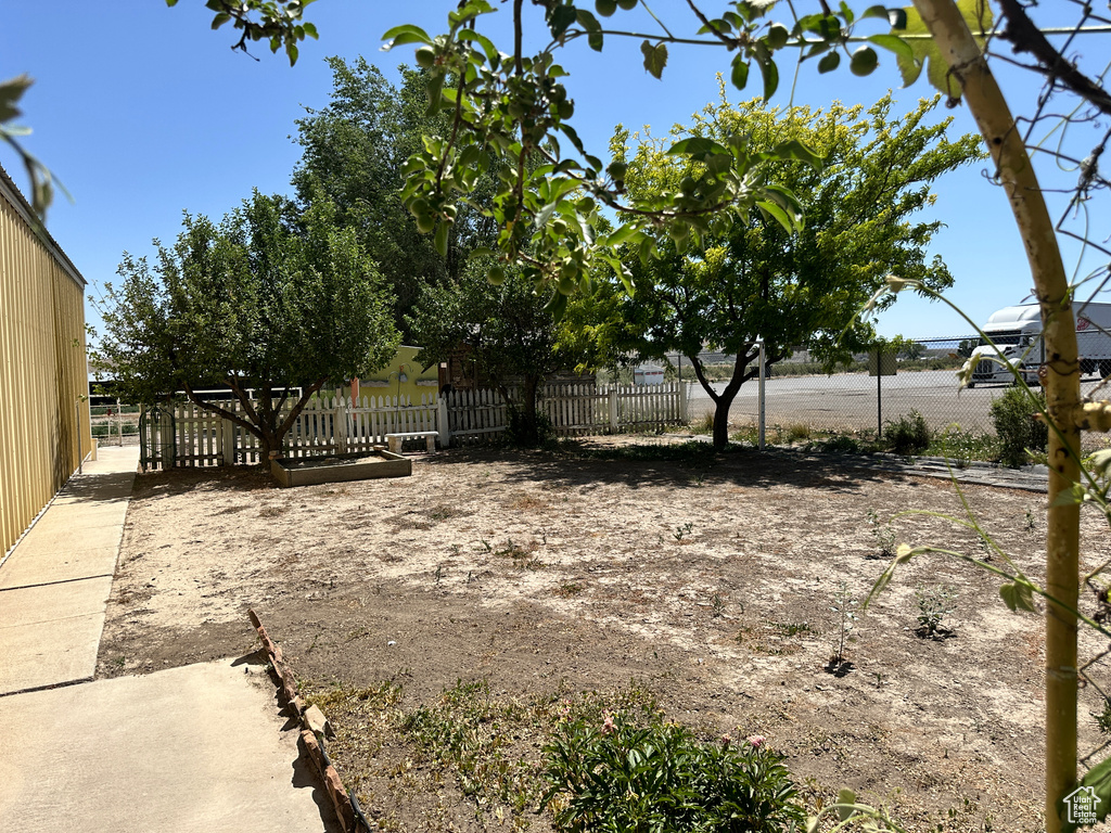 View of fenced yard