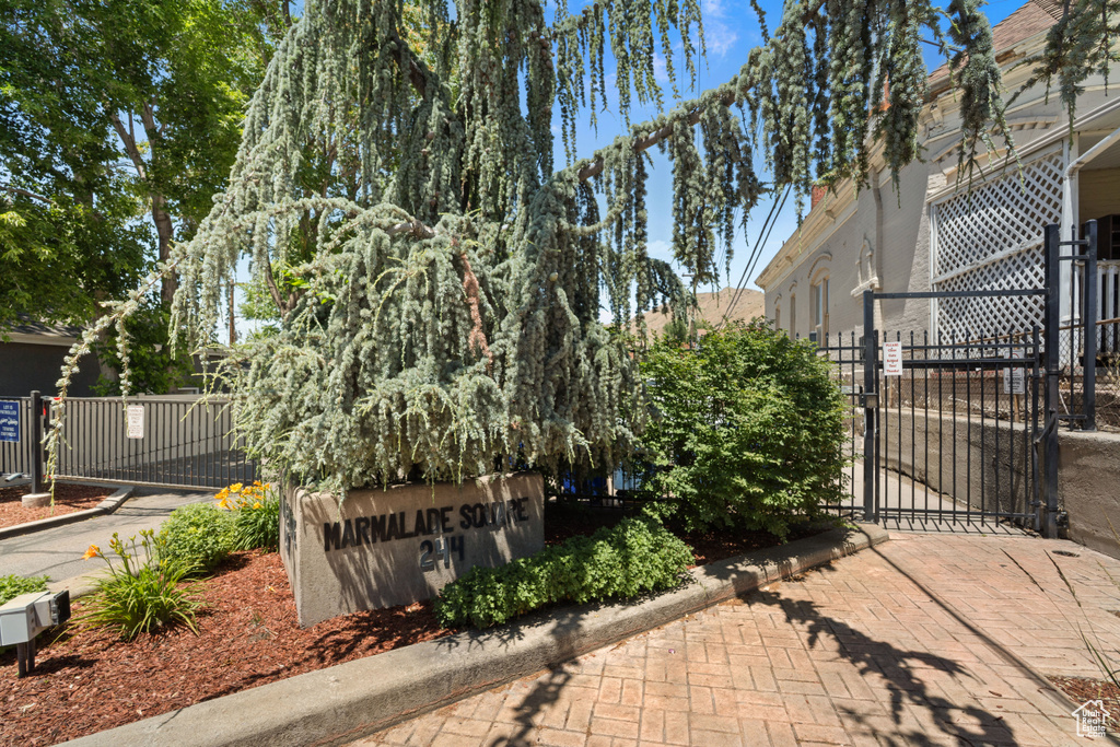 View of patio / terrace with a gate