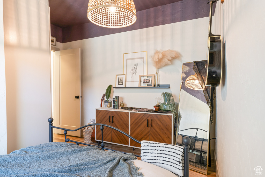 Bedroom featuring wood finished floors