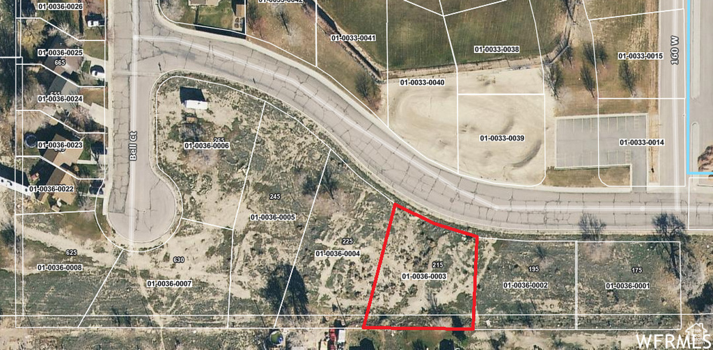 Map of property location featuring property parcel outlined