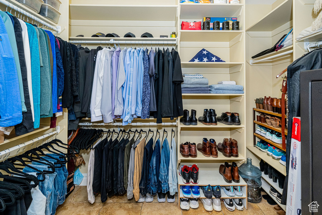 View of spacious closet