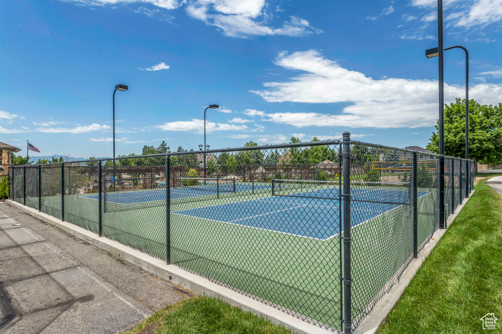 View of tennis court