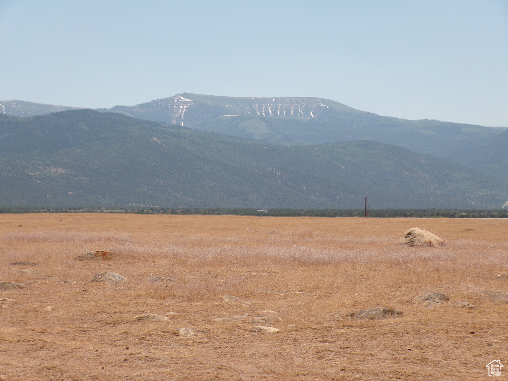 Mountain view with rural landscape