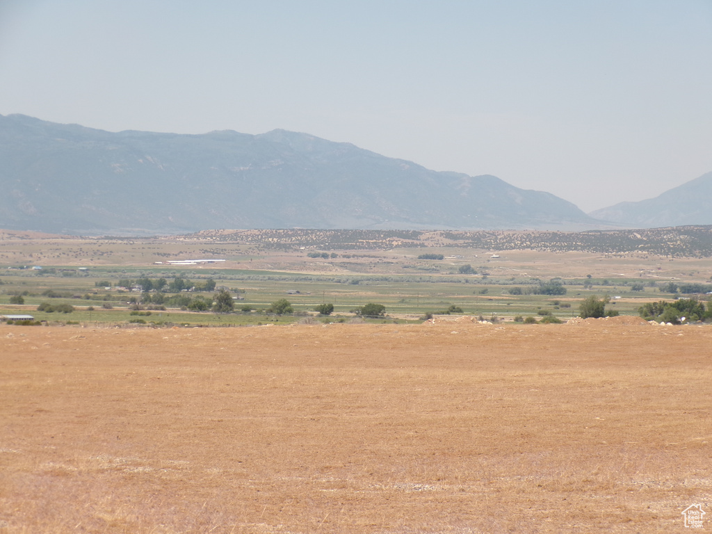 Mountain view with rural landscape