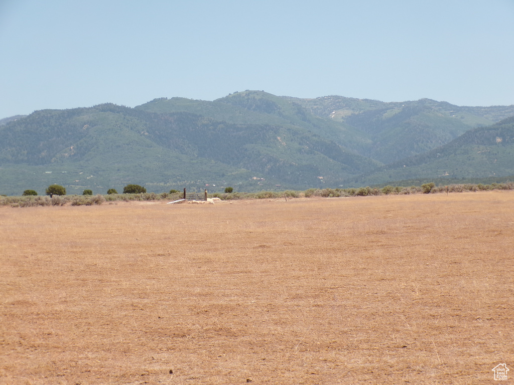 View of mountain background with rural landscape
