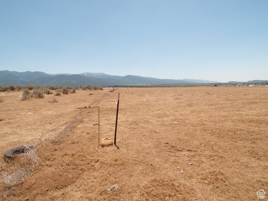 View of mountain background with rural landscape