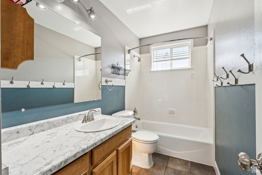 Bathroom with  shower combination and vanity