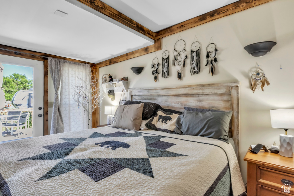 Bedroom featuring access to exterior