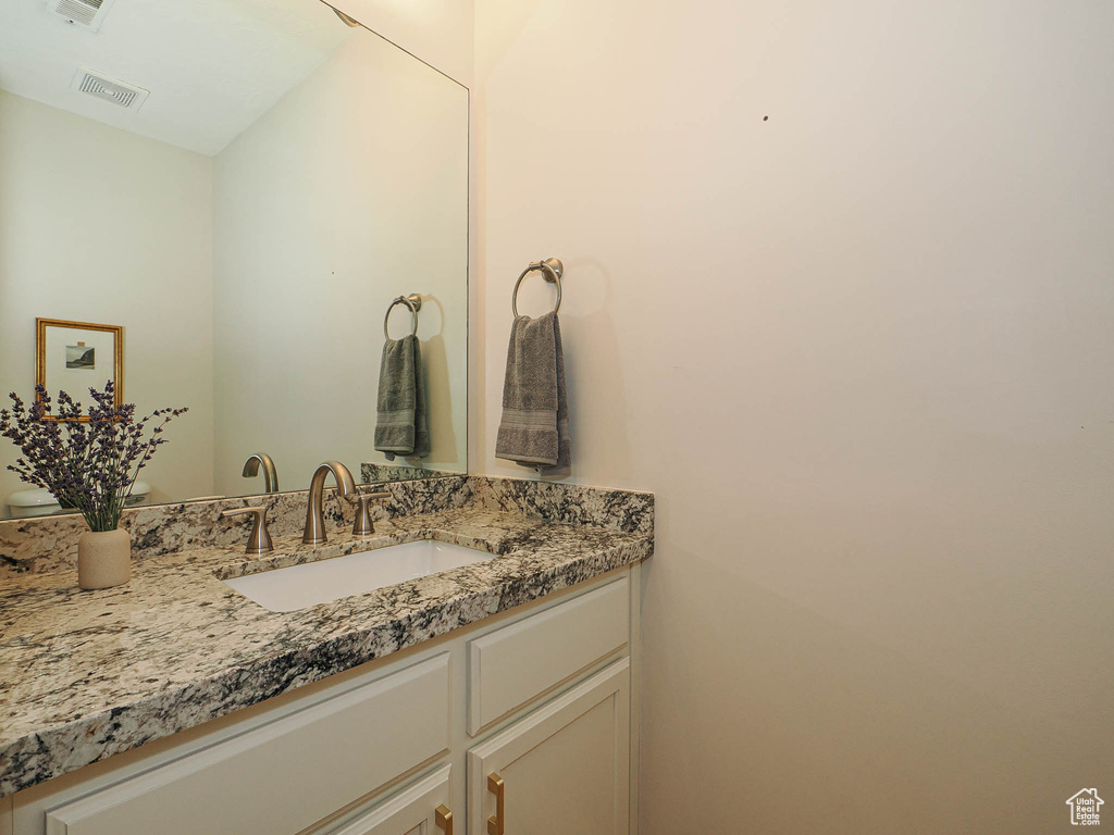 Bathroom featuring vanity