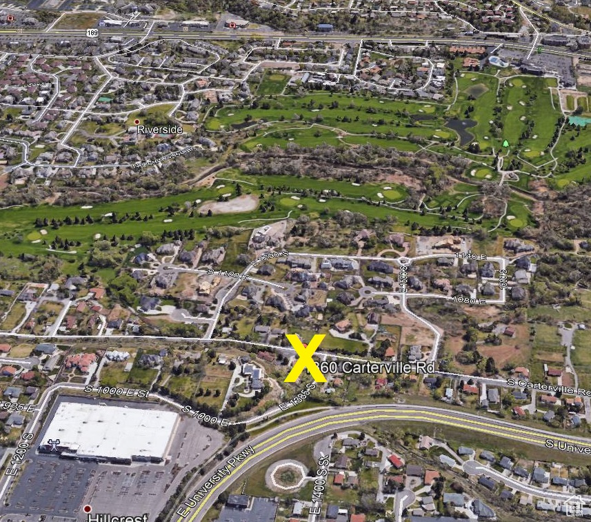 Aerial overview of property's location
