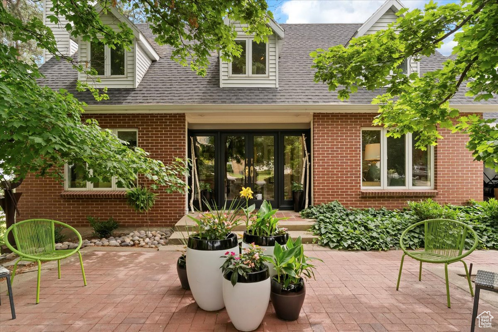 View of patio / terrace featuring french doors