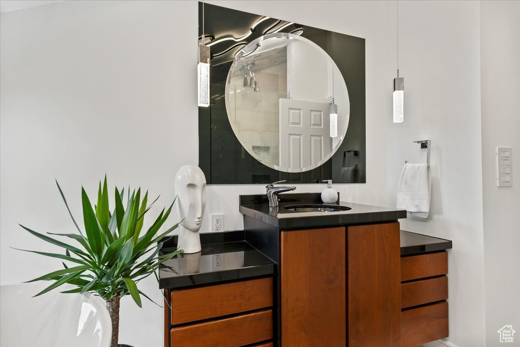 Bathroom featuring vanity