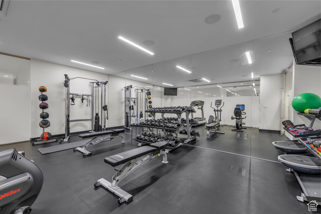 View of workout area