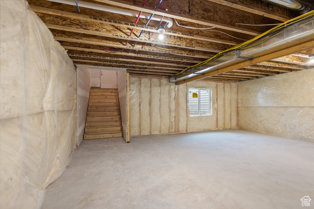 Basement with stairway