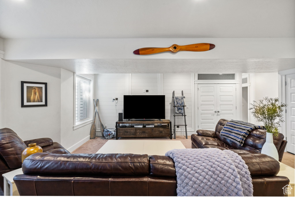 Living area with baseboards