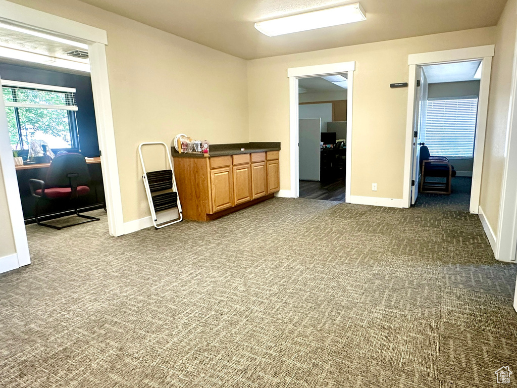 Bar area with dark carpet