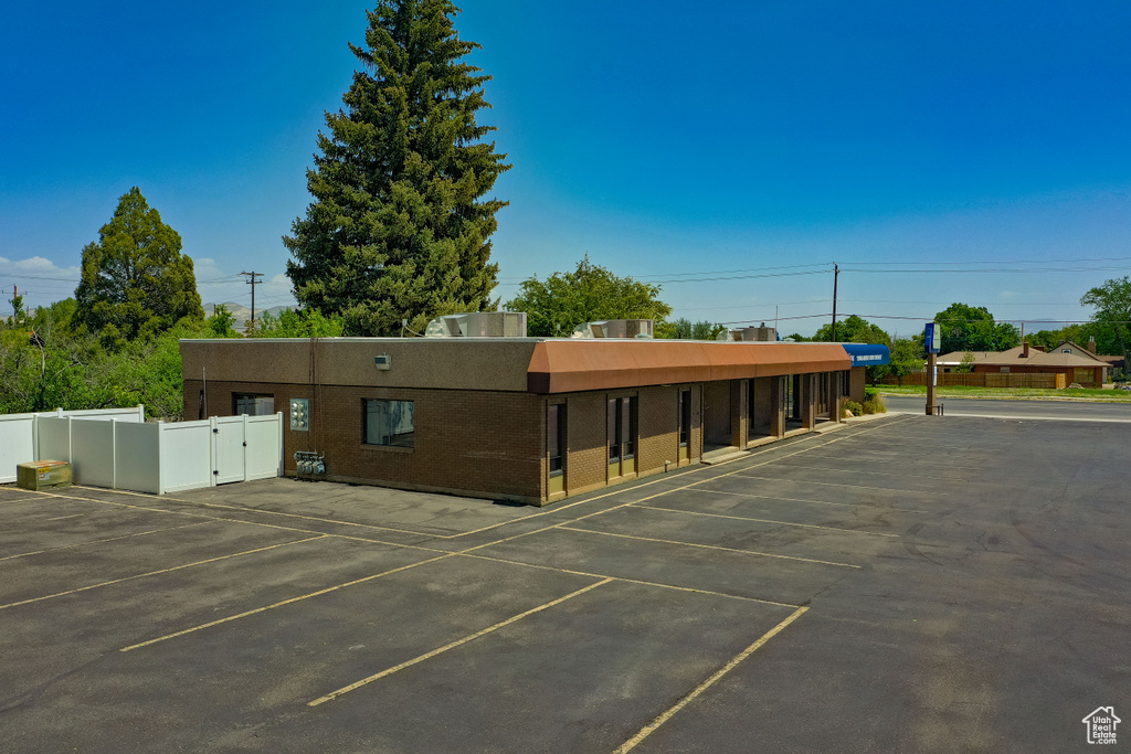 View of uncovered parking lot
