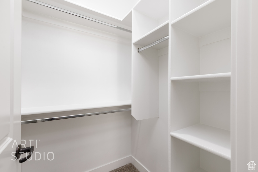 View of walk in closet