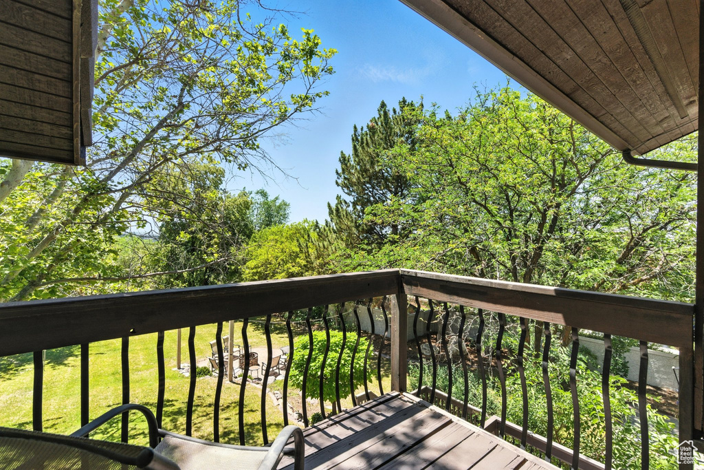 View of wooden terrace