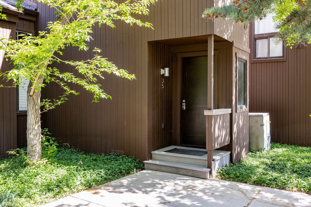 View of exterior entry