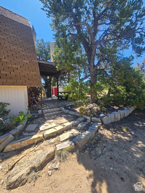 View of yard featuring a patio area