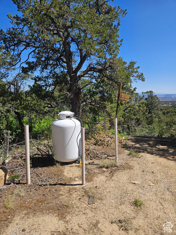 Exterior view of propane tank