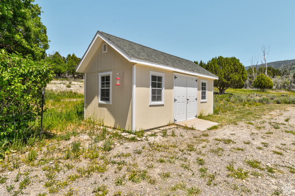View of outbuilding