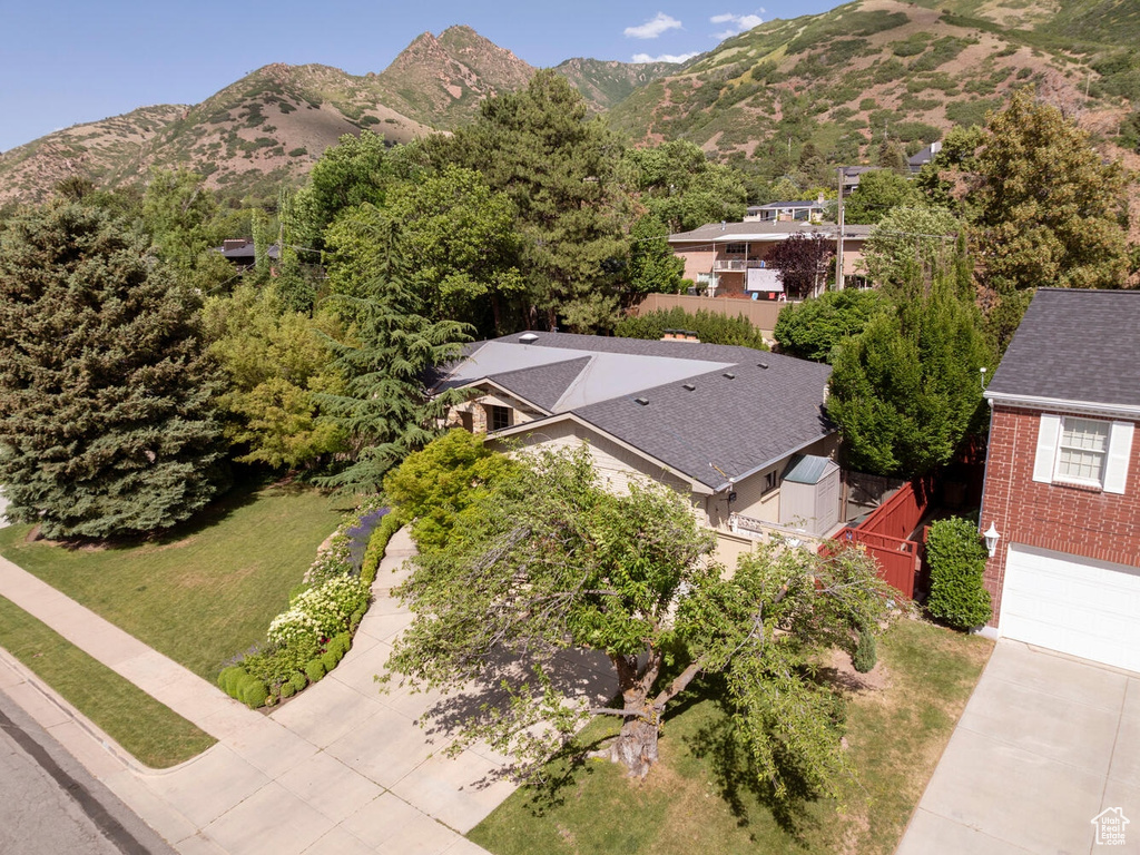 Drone / aerial view of mountains