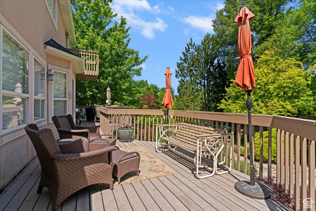 View of wooden terrace