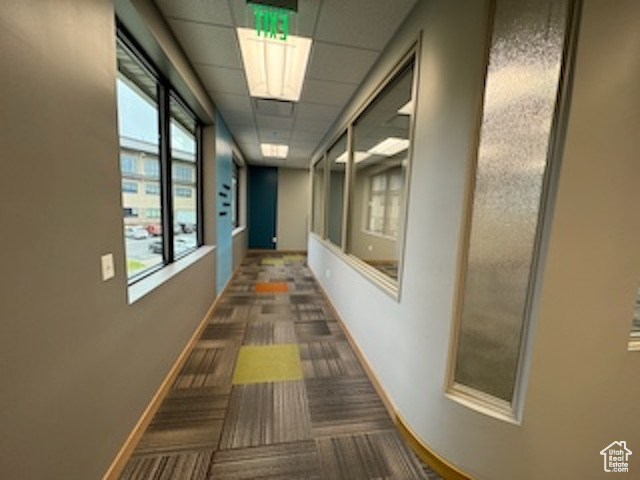 Corridor with baseboards